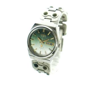 SEIKO タイプツー TYPE?U ジャンク品 腕時計 ウォッチ クォーツ ロゴ デイト カレンダー 緑文字盤 シルバー色 4623-8030