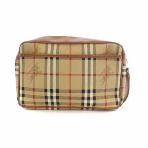 burberrys セカンドバッグ PVC ノバチェック ブラウン ベージュ