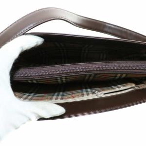 BURBERRY ショルダーバッグ バケツ型 ノバチェック ブラウン