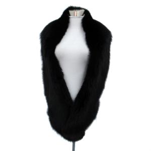 SAGA FOX ティペット マフラー フォックスファー 黒 ブラック