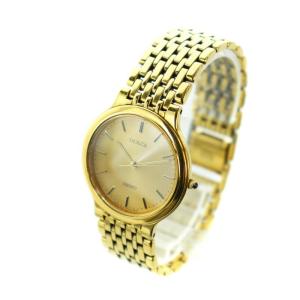 SEIKO ドルチェ DOLCE 腕時計 ウォッチ クォーツ ロゴ 黄文字盤 ラウンド ゴールド色 5E31-6B60 GY18