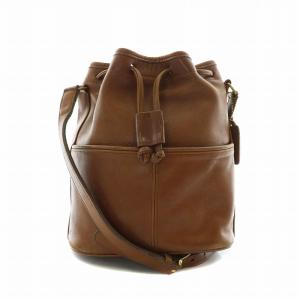 オールドコーチ 0629 019 ショルダー バッグ レザー 巾着型 茶 ブラウン