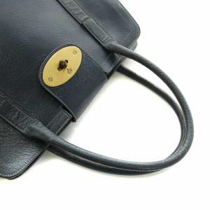Mulberry ハンドバッグ トート レザー ターンロック ゴールド金具 紺 ネイビー GY18 /MQ