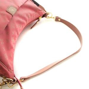 russet ハンドバッグ ショルダー 2WAY ナイロン レザー ロゴ 総柄 ゴールド金具 ピンク CE-238 GY11