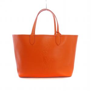 トートバッグ エンボス ビックポニー ロゴ レザー ポーチ付き オレンジ GY18