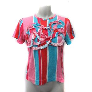 カットソー 半袖 ストライプ柄 マルチカラー /YI GY18