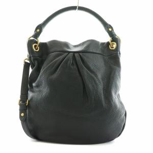 MARC by MARC JACOBS 2way ハンドバッグ ショルダーバッグ シボ革 カウレザー 牛革 黒 ブラック GY18