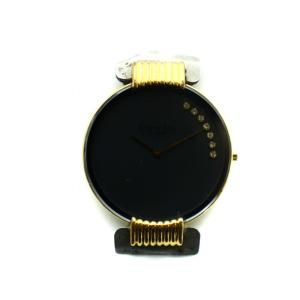 Plaque or G バギラ 腕時計 ウォッチ フェイスのみ クォーツ ラインストーン 黒文字盤 ゴールドカラー 金色 GY18