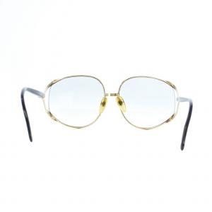 Christian Dior ヴィンテージ サングラス 眼鏡 めがね グラデーション カラーレンズ ロゴ 黒 ブラック ゴールド色 GY18