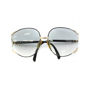 Christian Dior ヴィンテージ サングラス 眼鏡 めがね グラデーション カラーレンズ ロゴ 黒 ブラック ゴールド色 GY18