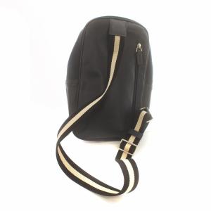 BALLY ボディバッグ ショルダーバッグ 斜め掛け ナイロンレザー 切替 紺 ネイビー GY18