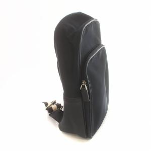 BALLY ボディバッグ ショルダーバッグ 斜め掛け ナイロンレザー 切替 紺 ネイビー GY18