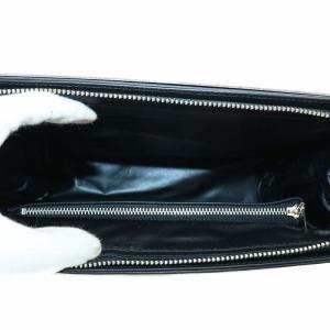 Jean Paul GAULTIER クラッチバッグ レザー ロゴ メタルプレート ブラック