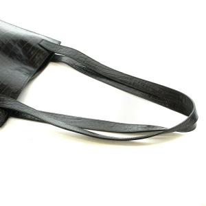 Salvatore Ferragamo トートバッグ ショルダー 無地 レザー クロコ型押し 黒 ブラック GY11