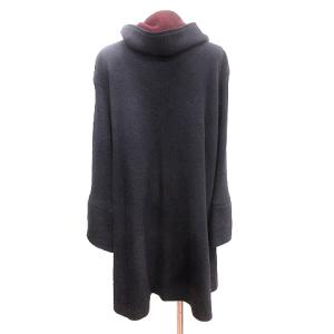 EPOCA ダウンコート 切替 ニット ウール 40 M 紺 ネイビー