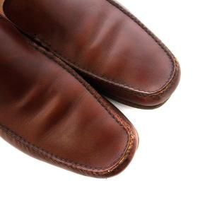 Paraboot ローファー スリッポン レザー 無地 スクエアトゥ 8 26.5cm 茶 ブラウン GY18