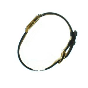 YVES SAINT LAURENT 腕時計 ウォッチ クォーツ スクエア 白文字盤 ロゴ ローマン ゴールド色 黒 ブラック GY18