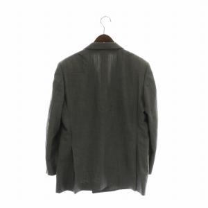 BURBERRY LONDON スーツ セットアップ 上下 テーラードジャケット ダブル 4B 背抜き 肩パッド ロゴボタン パンツ スラックス ジップフライ