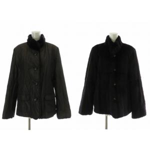 ファーコート リバーシブル ウィーゼルファー パープル