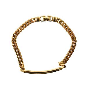 Christian Dior ブレスレット アクセサリー プレートトップ ロゴ チェーン ゴールド色 GY11