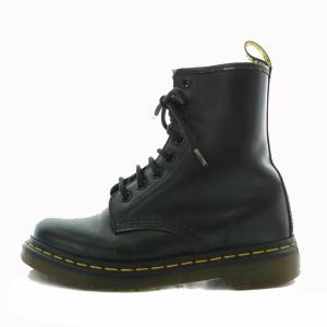 8ホールブーツ レザー ショート レースアップ UK4 23cm 黒 ブラック 10072