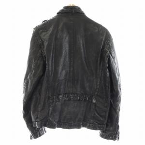 Neil Barrett M-65 レザー ダウン ジャケット M ブラック BPE62