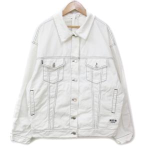 デニムジャケット Gジャン ジージャン バックロゴプリント ロゴ