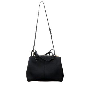 COACH 2wayバッグ ハンド ショルダー レザー ロゴ 黒 ブラック