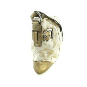 COACH ショルダーバッグ シグネチャー レザー キャンバス ロゴ ベージュ F16515 GY18