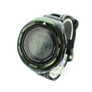 SEIKO プロスペック PROSPEX アルピニスト 腕時計 ウォッチ ソーラー デジタル ロゴ 黒 ブラック S822-00A0 GY18