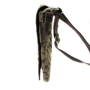 COACH ショルダーバッグ 斜めがけ ポシェット シグネチャー キャンバス レザー ベージュ アイボリー 10250