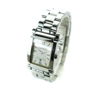 COACH レクタンギュラー 腕時計 ウォッチ クォーツ デイト カレンダー付き スクエア 白文字盤 ロゴ シルバー色 GY18