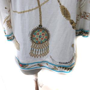 LEONARD ファッション FASHION カットソー 七分袖 Vネック 総柄 40 L マルチカラー /YI GY18