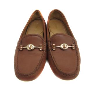 COACH ビットローファー モカシン レザー 23.5 ライトブラウン A7856