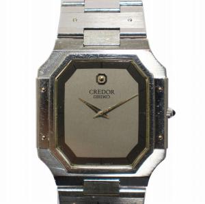 CREDOR 腕時計 アナログ クォーツ 2針 SS ステンレススチール シルバーカラー