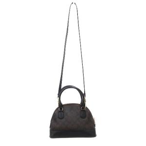 COACH 2wayバッグ ハンド ショルダー レザー シグネチャー 茶 ブラウン