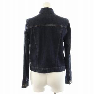 BLUE LABEL CRESTBRIDGE デニムジャケット Gジャン ストレッチ チェック 切替 38 M 紺 ネイビー GY18