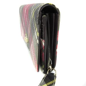 Vivienne Westwood 長財布 PVC チェック柄 オーブ レッド