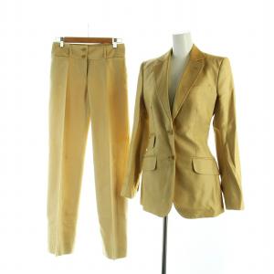 セットアップ 上下 テーラードジャケット パンツ シングル センターベント 長袖 総裏地 パイソン柄 ジップフライ 38 XS