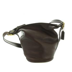 COACH オールドコーチ 9953 ショルダー バッグ 斜め掛け ロゴ ゴールド金具 レザー 茶 ブラウン GY18