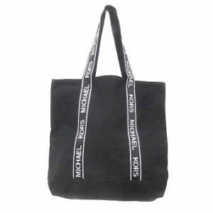 MICHAEL KORS トートバッグ ハンド キャンバス ロゴ 黒 ブラック
