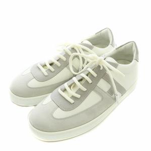 HERMES ブーメラン スニーカー 38 ホワイト グレー