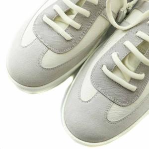 HERMES ブーメラン スニーカー 38 ホワイト グレー