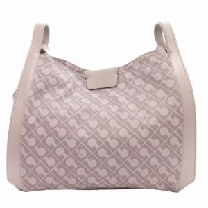 GHERARDINI ソフティ ローラ ショルダーバッグ 斜め掛け クロスボディ モノグラム 総柄 ロゴ ナイロン グレー