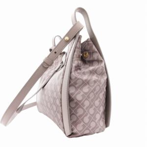 GHERARDINI ソフティ ローラ ショルダーバッグ 斜め掛け クロスボディ モノグラム 総柄 ロゴ ナイロン グレー