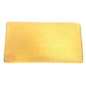 LOUIS VUITTON ポルトトレゾールインターナショナルエピ 財布 三つ折り レザー 黄色 イエロー