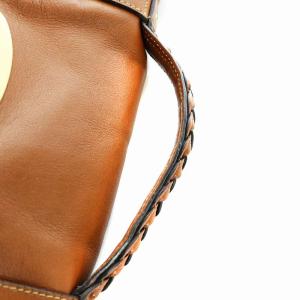 Mulberry ショルダーバッグ ハンド 2WAY レザー ゴールド金具 茶 ブラウン GY18