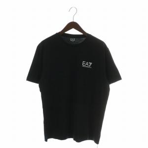 Tシャツ カットソー 半袖 クルーネック ロゴ プリント XL 黒 ブラック /XZ GY18
