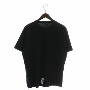EMPORIO ARMANI Tシャツ カットソー 半袖 クルーネック ロゴ プリント XL 黒 ブラック /XZ GY18
