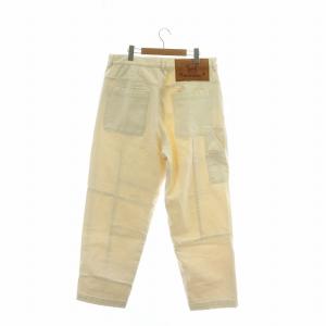 DIESEL インダストリー INDUSTRY デニムパンツ ジーンズ ストレート ジップフライ ロゴ 34 XL アイボリー